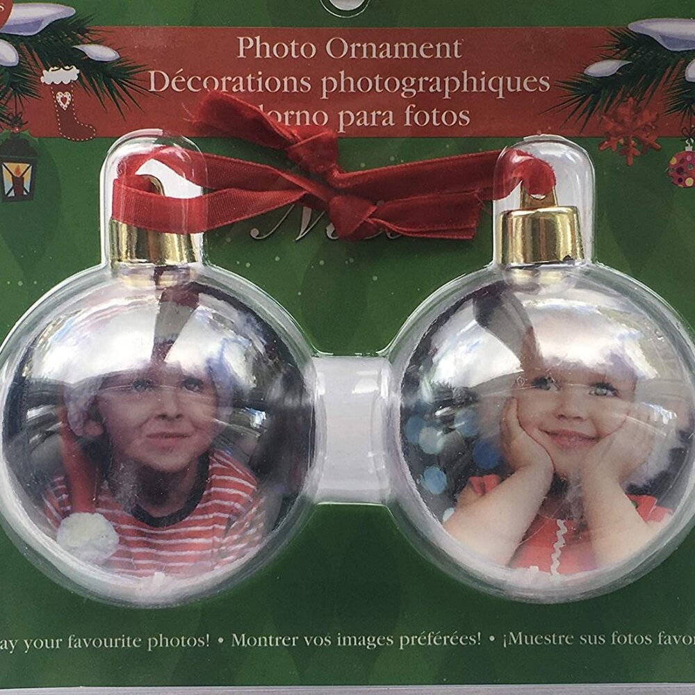 2 New Custom Ornament DIY Photo Ornament